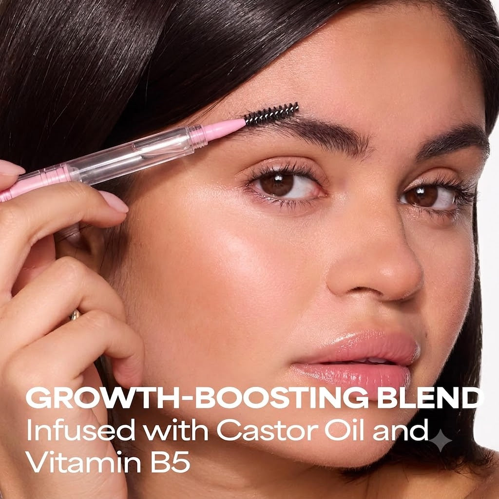 XtendBrows Shape & Sculpt Brow Pencil - Medium To Dark - Natural Look Eyebrow Filler Pen with Triangle Tip & Spoolie - Long-Wearing Definer for Fuller Natural Brows - Vegan & Cruelty Free