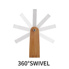 Makeup Mirror with Natural Bamboo Stand, 1X/3X Magnification Double Sided 360 Degree Swivel Magnifying Mirror,Vanity Table,Office Desk,Room Decor, Beauty Gifts(Square)