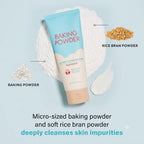 Baking Powder B.B Deep Cleansing Foam, 2 in 1 Rice Bran + Baking Powder, Creamy Bubble + Scrub Exfoliate Skin, Fash Wash, Deep Cleanser for Makeup, Korean Skin Care, Beauty (5.64 Ounce)