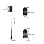 Smart USB Thread Charger Cable with LED Conversion Indicator Light, 3-Piece Set Smart Overcharge Protection USB Adapter and Wireless Home Soldering Iron Charging (Black)