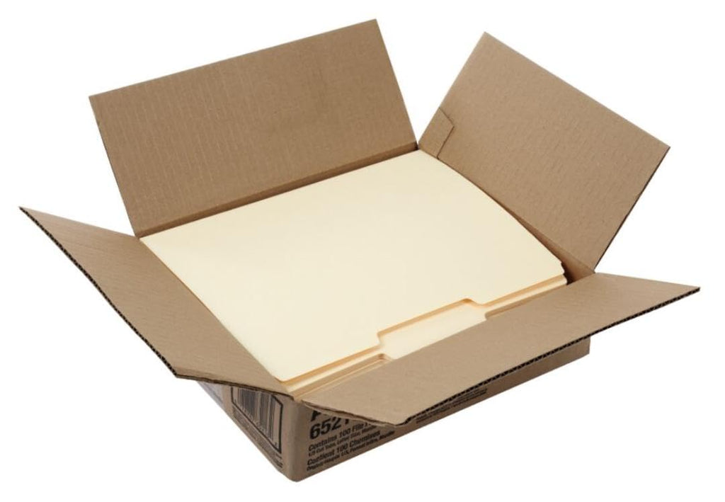 File Folders, 100 Pack, Durable Manila Folders, Letter Size (8.5" x 11"), 3 Top Tabs for Easy Labeling, Everyday Filing Essential for Offices, Classrooms & Home Document Organization