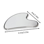 Stainless Steel Gua Sha Facial Tools Guasha for Face Metal Gua Sha Tighten Skin Massage Guasha Beauty Tool for Body Eyes Neck Massager with Travel Pouch Skin Care Gifts (Silver)