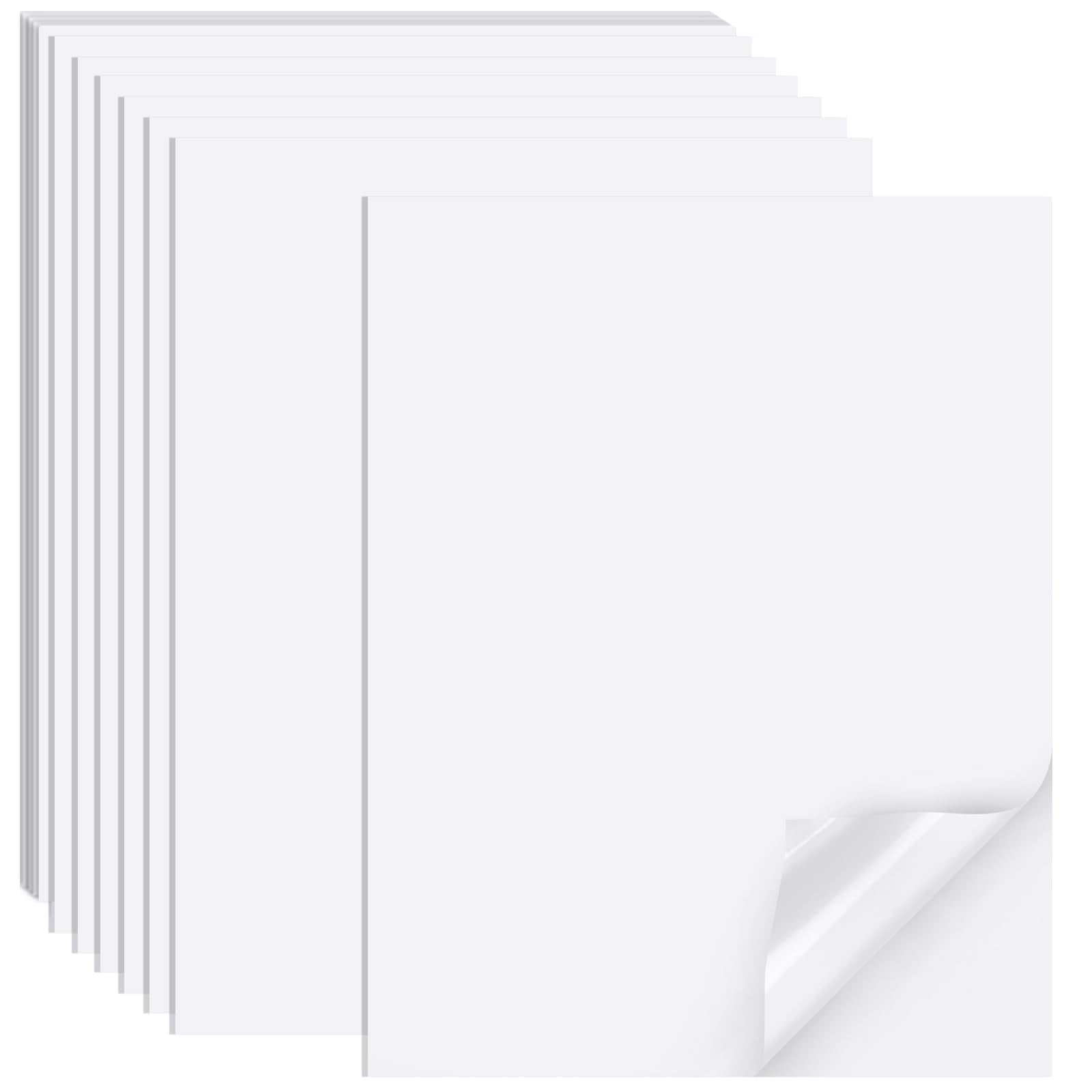 Printable Sticker Paper for Inkjet Printer, 40 Sheets 8.5"x11'' Matte Sticker Printer Paper Full Sheet Labels for Laser/Inkjet Printers, Letter Size