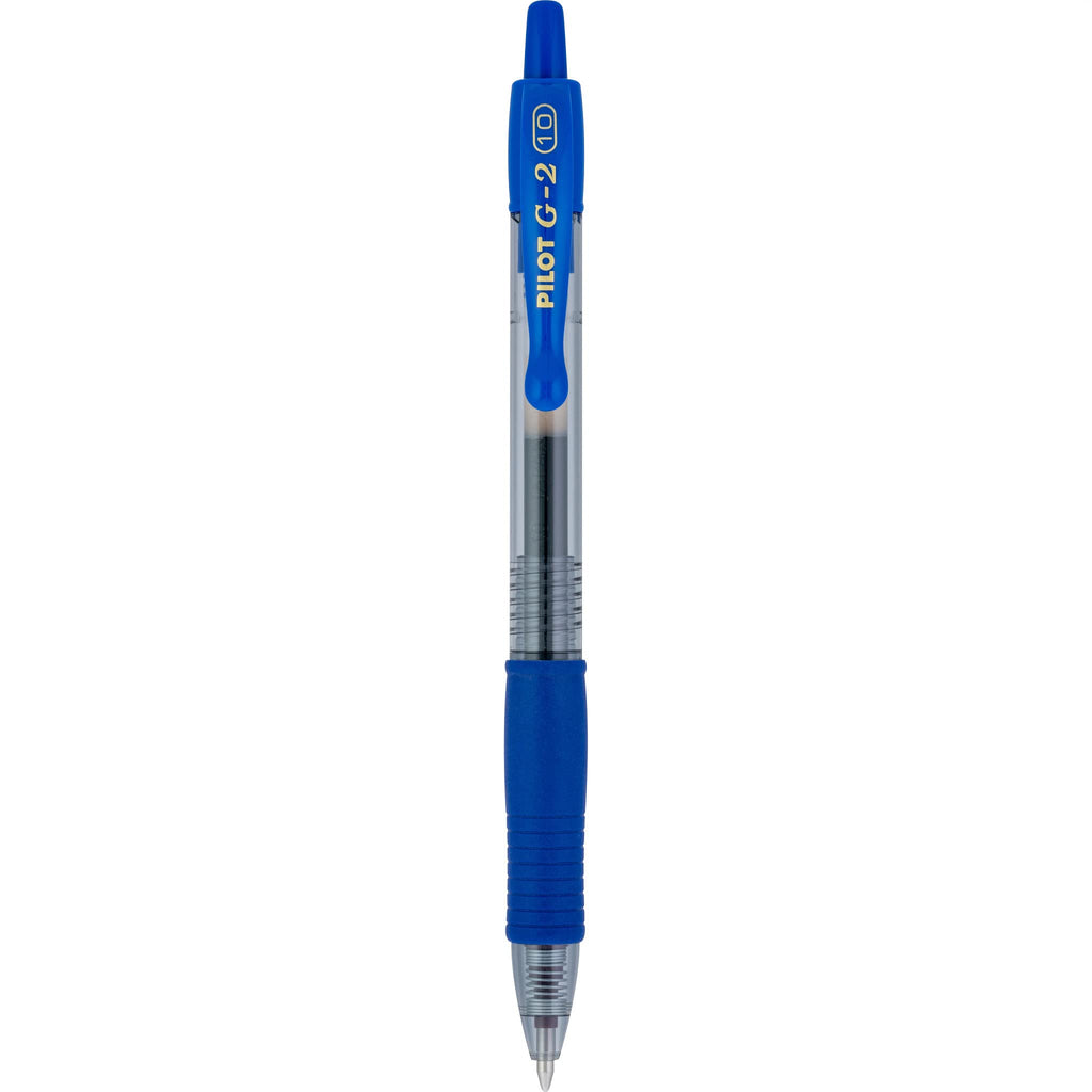 G2 Premium Gel Roller Pens, Bold Point 1 mm, Blue Ink Pens Bold Point, Pack of 12 - Ideal for School, Journaling, and Office Writing