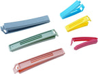 32 PCS Plastic Chip Clips for Food Packages, Curved Design Sealing Bag Clips for Food, Kitchen and Home, 2 Sizes(4.3inch x 20, 3.1inch x 12)