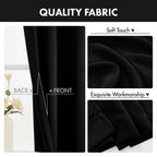 36 Inch Short Blackout Curtains Set of 4, Over Sink Kitchen Tier Curtain Thermal Insulated Privacy Drapes Mini Top & Bottom Rod Pocket Cafe Curtains for Small Windows Bathroom RV, Black