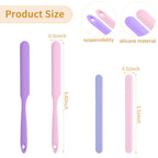 4PCS Silicone Wax Stick, Reusable Non Stick Waxing Applicator, Hair Removal Waxing Spatulas, Popsicle Sticks for Beauty Cosmetics Home Salon Body Use