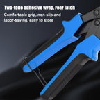 Professional Leather Hole Puncher, Full Set Punch Tool Kits for Belt, Watch Band, Shoe, Crafting, Handbag Straps, Fabric, with Extra Punch Plates and Ruler, Multi Hole Sizes Make - Blue