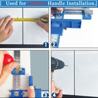 Cabinet Hardware Jig, Cabinet Handle Jig with Automatic Center Punch, Avoid Jitter Caused by Direct Drilling. Use for Handles and Pulls on Drawers/Doors, Perfect Set.