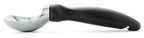 Heavy Duty Ice Cream Scoop with Comfortable Handle - Professional Ice Cream Scooper for Gelato, Sorbet, Cookie Dough, Melon, Frozen Yogurt - Dishwasher Safe Metal Kitchen Tool - Black