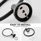 Towel Holder for Bathroom Wall Matte Black Towel Ring Stainless Steel Hand Towel Holder Heavy Duty Towel Hanger for Bath, Kitchen