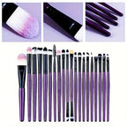 20-Piece Makeup Brush Set | Face & Eye Cosmetics Brushes for Blending, Contouring, Eyebrow, Lip, and More | Soft Synthetic Fiber Beauty Tools