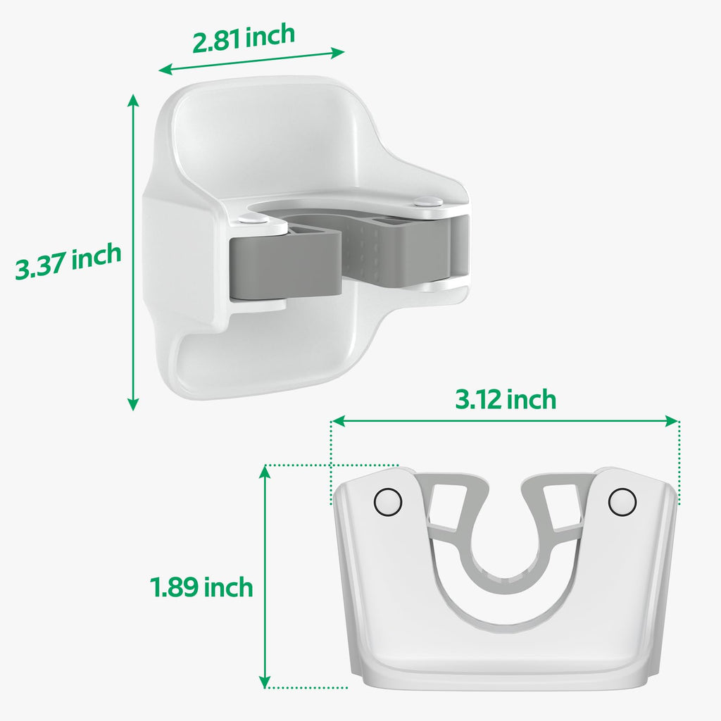 3 Pack Broom Holder Wall Mount Mop Grippers No Drilling Self Adhesive Anti-Slip Mop Handle Hanger Dustpan and Broom Organizer Garage Storage Racks-White