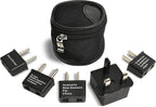 International Worldwide Travel Plug Adapter 5 Piece Set, Great for Cell Phones, Battery Chargers, Laptops to Work in Most Countries