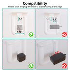 Outlet Shelf Wall Holder, Bathroom Shelf up to 10lbs Standard Vertical Duplex Wall Organizer for Smart Home Decor Space Saving Power Tools, Toothbrush (OLS001-W), 1 Pack, White