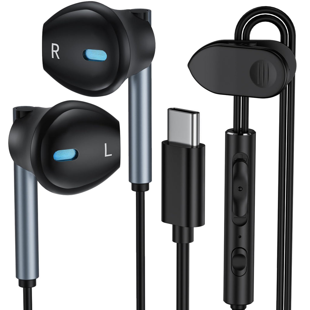 Samsung Earbuds Wired USB C for Galaxy S26 S25 S24 Ultra/S24 FE/S23/S22/S21/S20,Type C Wired Headphones with Microphone Earphones for iPhone 17e/17 Pro/17 Air Pro Max/16/15,iPad,Pixel 10 9 8,One Plus9