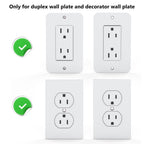 Outlet Shelf Wall Holder, Bathroom Shelf up to 10lbs Standard Vertical Duplex Wall Organizer for Smart Home Decor Space Saving Power Tools, Toothbrush (OLS001-W), 1 Pack, White