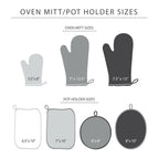 Ribbed Soft Silicone Oven Mitt 2-Pack Set, 7.5"x13", Pistachio