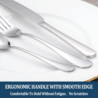 Dinner Forks,Set of 16 Top Food Grade Stainless Steel Silverware Forks,Table Forks,Flatware Forks,8 Inches,Mirror Finish & Dishwasher Safe,Use for Home,Kitchen or Restaurant