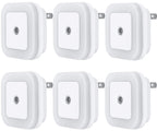 LED Night Light Lamp with Smart Sensor Dusk to Dawn Sensor, Daylight White, 0.5W Plug-in, 6-Pack