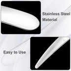 3pcs Mini Stainless Steel Makeup Spatula, Reusable Cosmetic Cream Spatulas Spoon, Skincare Scoop Applicator Facial Massage Beauty Tools for Mixing and Sampling Face Eye Cream- Silver