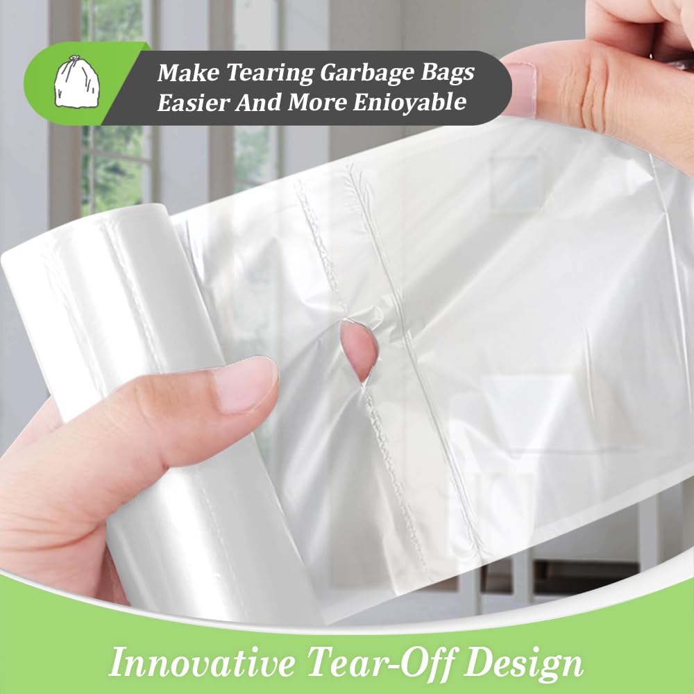 Small Trash Bags 4 Gallon 200 Counts Garbage Bags, Bathroom Trash Can Bin Liners, Small Plastic Bags for home office kitchen, fit 12-15 Liter, 3,3.5,4.5 Gal, Clear