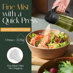 16oz/470ml Light-Blocking Dark Oil Sprayer for Cooking, 2 in 1 Olive Oil Dispenser Bottle for Kitchen, Premium Dark Green Glass Oil Bottle, Food-Grade Oil Mister for Air Fryer, BBQ (Black)