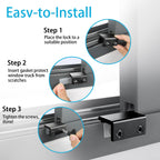 Window Locks,4 Pack Sliding Window Locks with Key for Vertical & Horizontal Sliding Windows Doors,Easv to Install,Adjustable Security Window Lock for Patio Bedroom Home and Office (Black)