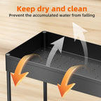 3 Pack Under Sink Organizer, Pull-Out Cabinet Organizer Drawer, 2 Tier Multi-Purpose Slide Out Storage Shelf for Kitchen Bathroom, Black