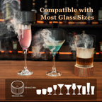 UPSPORT Electric Whiskey Smoker Kit with 4 Light Modes, Rechargeable Cocktail Smoker, 6 Wood Chips, No Butane Required, Christmas/Birthday Gifts for Men, Dad, Husband