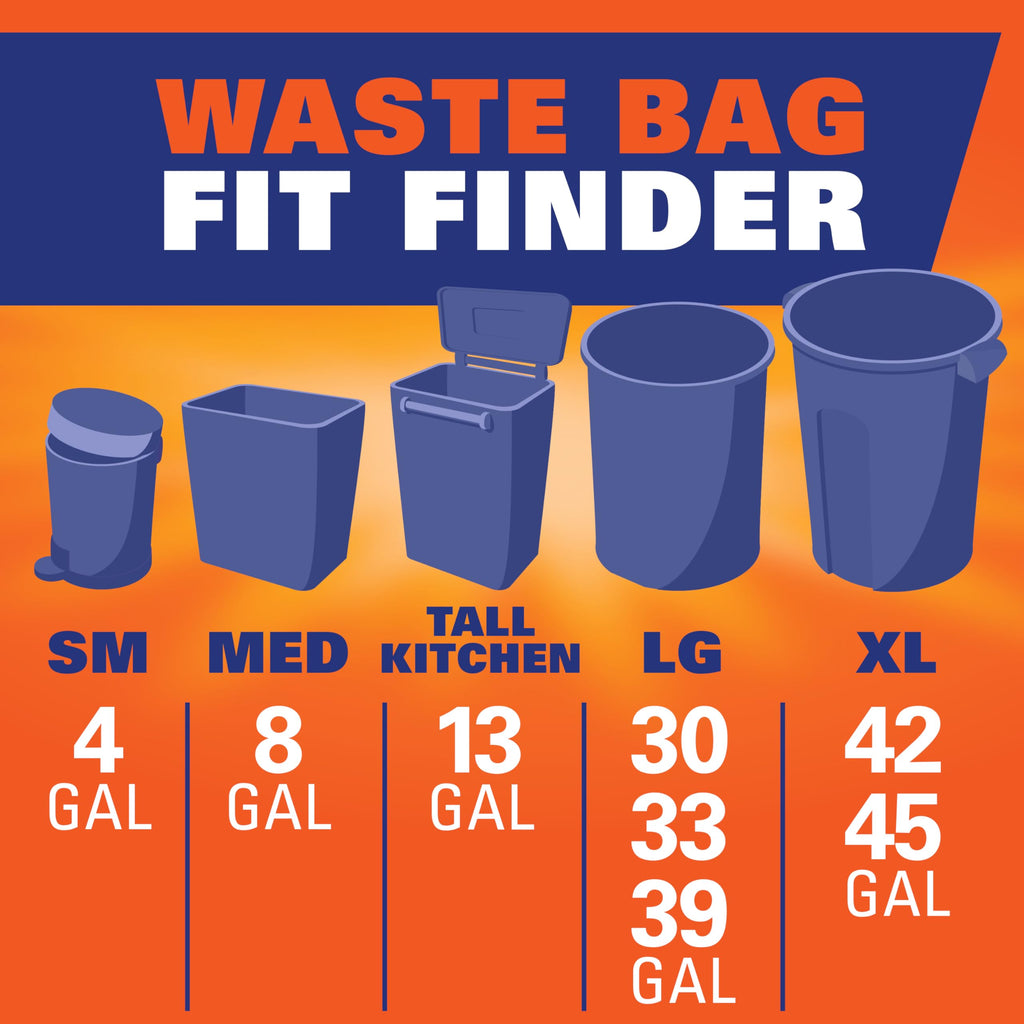 Ultra Strong 30 Gallon Trash Bags, Large Trash Bags 30 Gallon Size, Multipurpose, Break Resistant Drawstring Closure, Resists Leaks, Punctures, and Tears, Black, Fabuloso Scent, 50 Bags