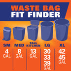 Ultra Strong 30 Gallon Trash Bags, Large Trash Bags 30 Gallon Size, Multipurpose, Break Resistant Drawstring Closure, Resists Leaks, Punctures, and Tears, Black, Fabuloso Scent, 50 Bags