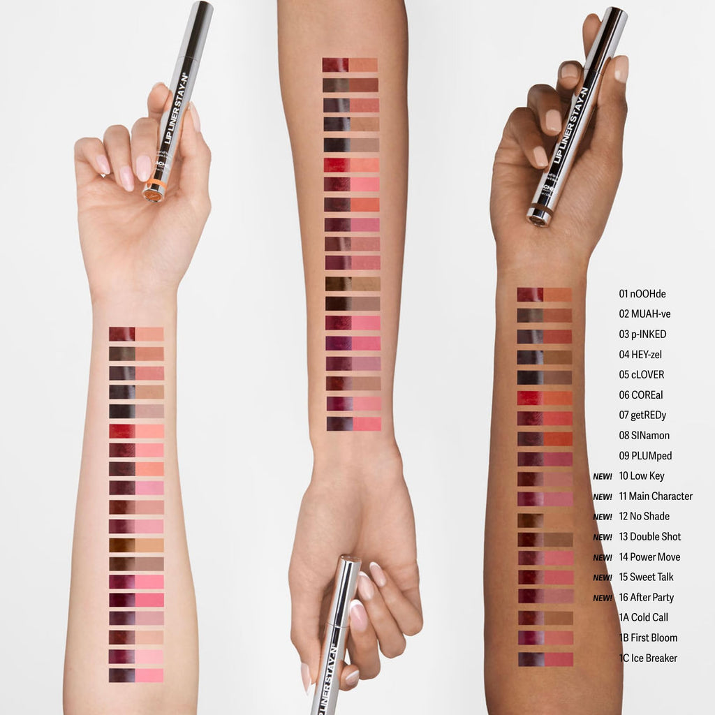 Lip Liner STAY-N Peel Off Lip Stain — Long Lasting Waterproof Lip Tint with Hyaluronic Acid & Vitamin E — Transfer Proof Matte Finish, Vegan & Cruelty-Free (First Bloom)