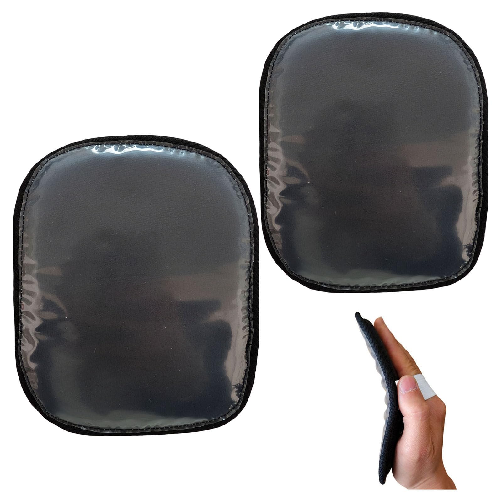 2PCS Laydown 360 Waves Training Pad,Helps Train Your Hair To Laydown to your desired wave Pattern,Wave brush for men(Black（2pcs）)