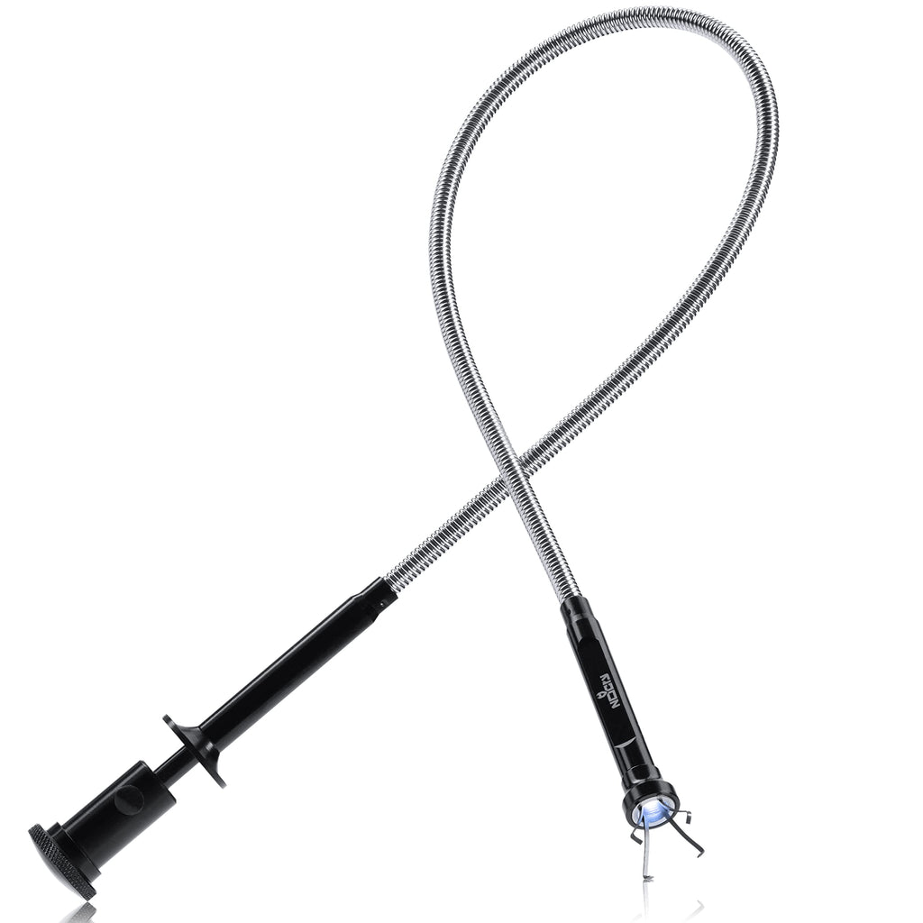 Magnetic Flexible Claw Grabber Pickup Tool with Bright LED Light - 27.7in Long Magnetic Pickup Tool, Retractable Claw Grabbing Tool, Magnetic Grabber Tool with 5lb Pull Strength Pick Up Tool