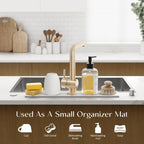 Faucet Mat for Kitchen Sink – Diatomite Stone Drying Mat & Sink Protectors, Prevent Moisture – Sink Splash Guard Water-Absorbing Stone Tray for Bathroom Counter (Light Grey, 23.6" x 3.9")