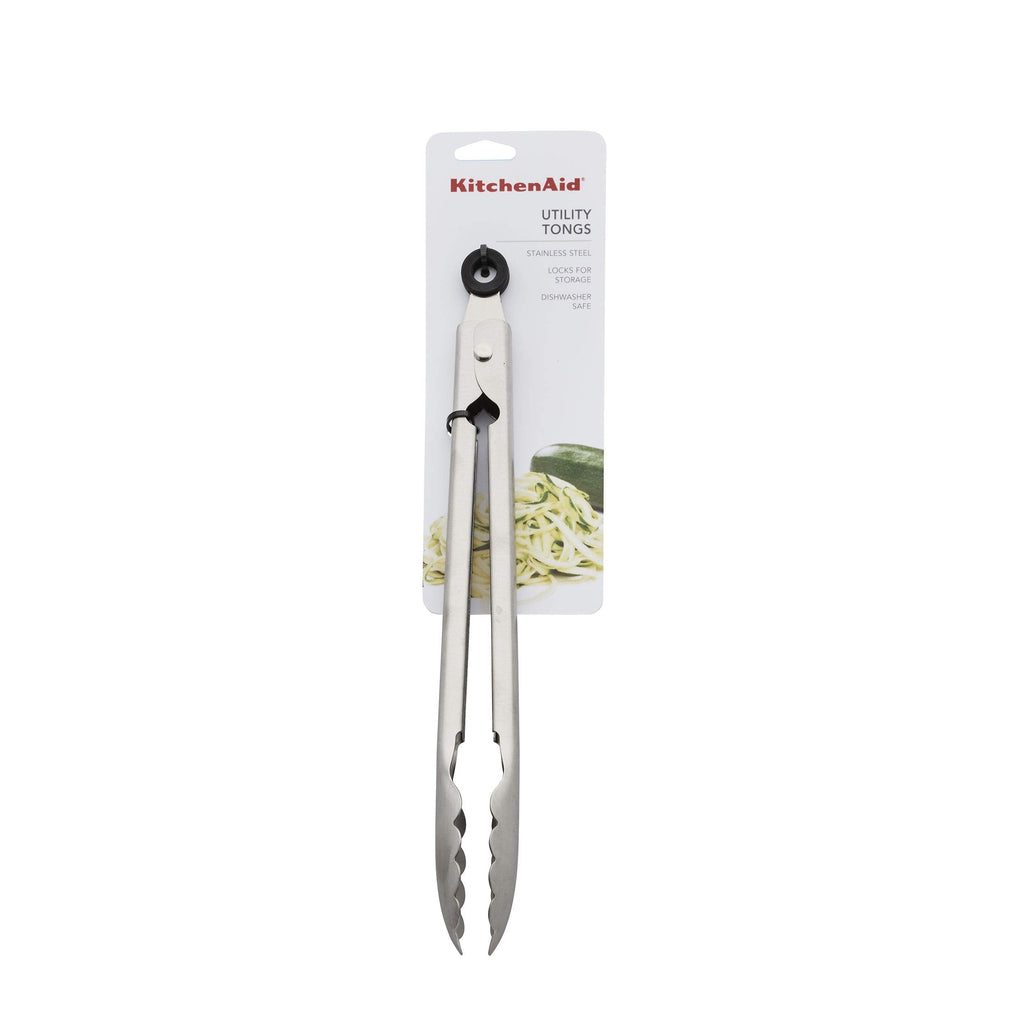 Stainless Steel Utility Tongs, 12 Inch