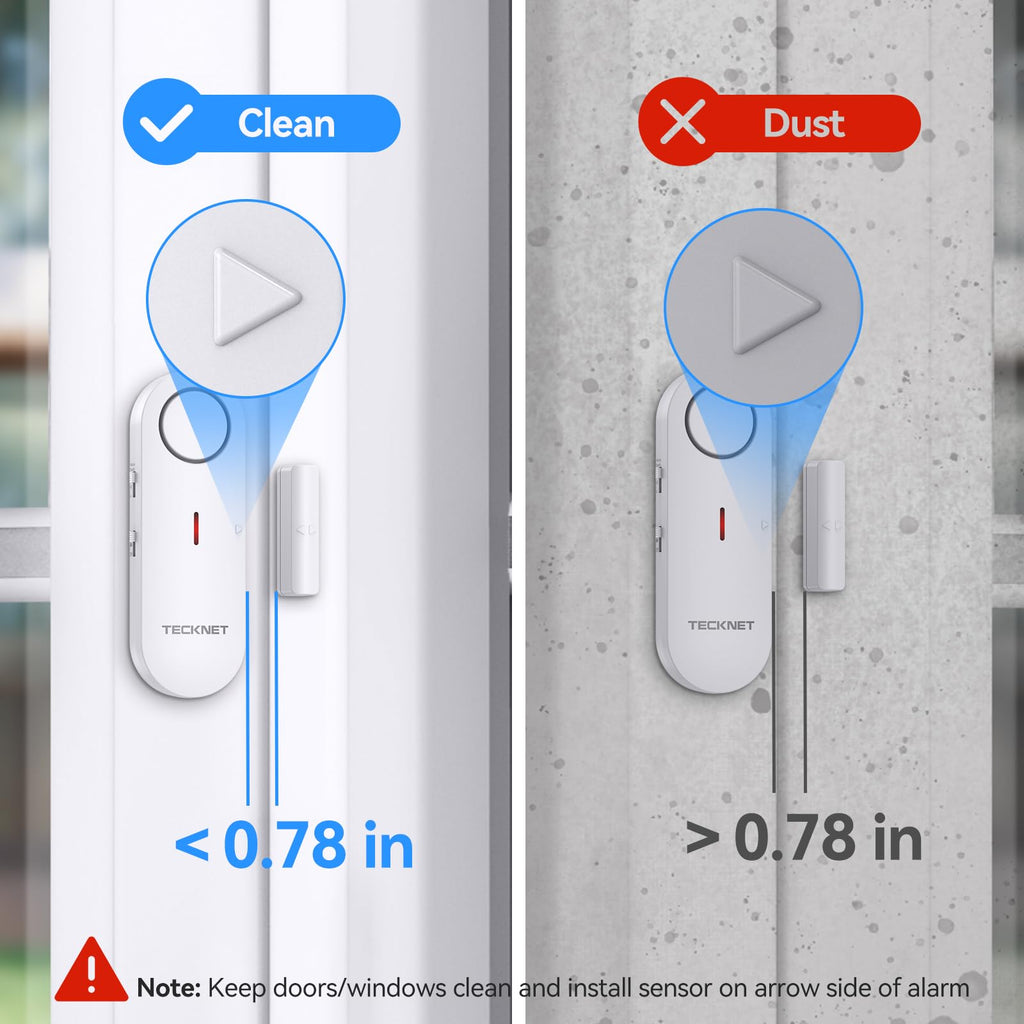 Door Alarms for Kids Safety, Window Alarm Pool Alarms Door Alarm for Home Security, 2-in-1 Alarm & Chime, 3-Level Volume Control, Wireless Alarm for House Hotel Cars Sheds Caravans (3 Pack)