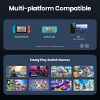 Switch Controller Wireless, Pro Controllers Compatible with Switch/Lite/OLED/PC, One-Key Pairing Gamepad with 9-Color RGB LEDs 6-Axis Motion Wake Up Function