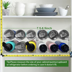 2 Pack Water Bottle Organizer, Stackable Kitchen Pantry Storage Shelf, Plastic Water Bottle Holder for Cabinet and Fridge Organization