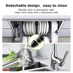 Hand Blender, Immersion Blender with 2 Mixing Speed, Electric Handheld Mixer Portable Stick Mixer with Stainless Steel Blades for Soup, Smoothie, Puree, Baby Food