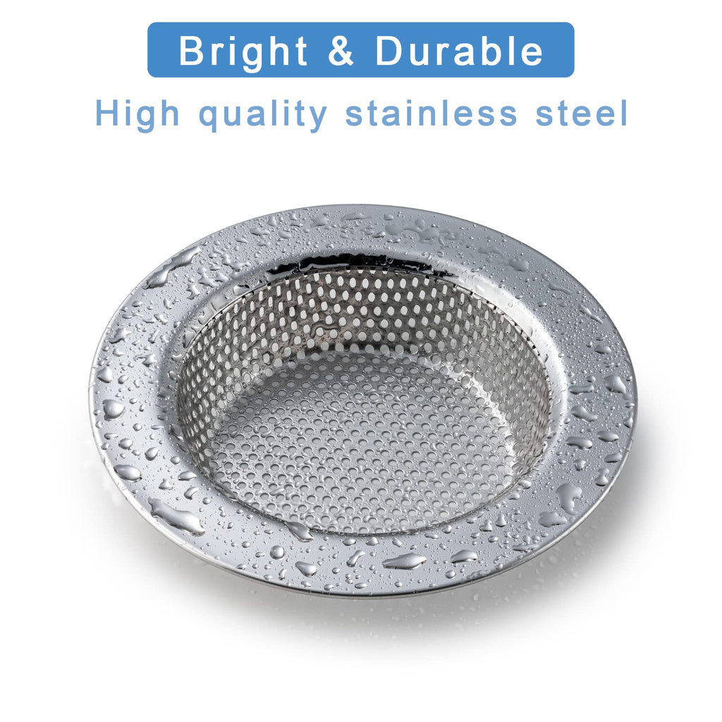 2 Pcs Sink Strainer for Most Kitchen Sink Drain Basket, Upgraded Double-Layer Safe Design Kitchen Sink Strainer (Outer Diameter 4.5 Inch)