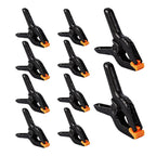 10 Packs of 3.4 inch Professional Plastic Small Spring Clamps Heavy Duty for Crafts or Plastic Clips and Backdrop Clips Clamps for Backdrop Stand,Photography, Home Improvement and so on