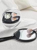 Hand Mirror, Double-Sided 1X/5X Magnifying Mirror with Handle, Acrylic, 8.3" L x 4.5" W, Clear, Pack of 1