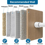 2pcs Spring Tension Rods Adjustable 26 to 39 inch Small Tension Curtain Rod No Drilling Expandable Spring Loaded Curtain Rod,Suitable for Doors and Windows 28 to 36 inch, White