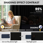 36 Inch Short Blackout Curtains Set of 4, Over Sink Kitchen Tier Curtain Thermal Insulated Privacy Drapes Mini Top & Bottom Rod Pocket Cafe Curtains for Small Windows Bathroom RV, Black