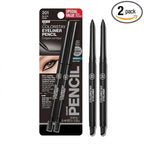 ColorStay Pencil Waterproof Eyeliner, Smudge-Proof, Eye Makeup with Built-In Sharpener, Long-Lasting, Matte Finish, 201 Black, 2 pack
