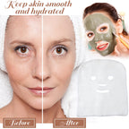 100 Pieces Gauze Mask Large Precut Gauze Face Masks Soft Pads White Net Natural Spa Skin Paper Sheet for Home Beauty Salon DIY Mesh Face Care Beauty Salons