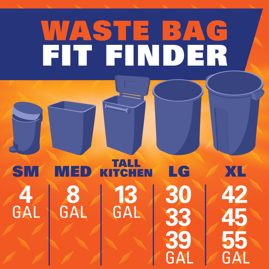 Ultra Strong 30 Gallon Trash Bags, Large Trash Bags 30 Gallon Size, Multipurpose, Break Resistant Drawstring Closure, Resists Leaks, Punctures, and Tears, Black, Fabuloso Scent, 50 Bags