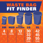 Ultra Strong 30 Gallon Trash Bags, Large Trash Bags 30 Gallon Size, Multipurpose, Break Resistant Drawstring Closure, Resists Leaks, Punctures, and Tears, Black, Fabuloso Scent, 50 Bags